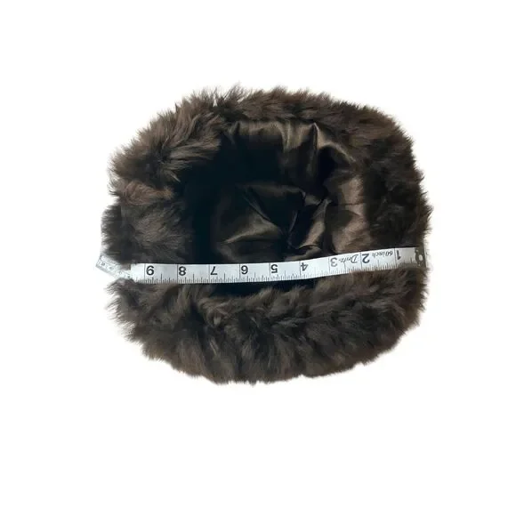Baby Alpaca Fur Hat Brown Russian Style Winter Luxury Made in Peru